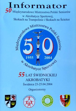 Informator 50 Międzynarodowe Mistrzostwa Polski w Akrobatyce Sportowej/55 lat świdnickiej akrobatyki
