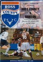 Program Ross County - Morton FC Scottish Cup (25.01.2003)