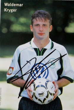 Zdjęcie Waldemar Kryger (VfL Wolfsburg) z oryginalnym autografem