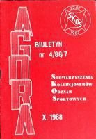 "Agora" - Biuletyn Stowarzyszenia Kolekcjonerów Odznak Sportowych nr 4 (1988)
