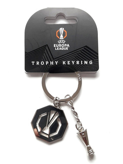 Brelok Liga Europy UEFA logo i miniatura trofeum, metalowy (produkt oficjalny)