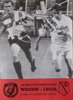 Program Widzew Łódź - Legia Warszawa Puchar Polski (10.11.1993)