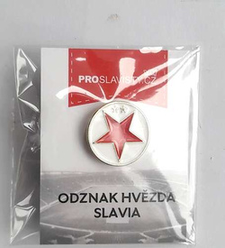 Odznaka Slavia Praga gwiazda (produkt oficjalny)