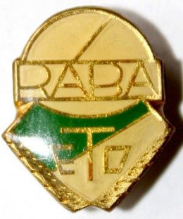 Odznaka Raba ETO Győr (polewa epoksydowa; z sygnaturą)