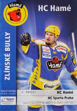Program HC Hame Zlin - HC Sparta Praga Tipsport extraliga (22.10.2004)