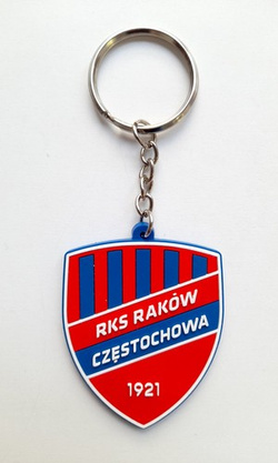 Brelok RKS Raków Częstochowa herb gumowy (produkt oficjalny)