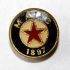 Odznaka Műegyetemi AFC Budapeszt (polewa epoksydowa; z sygnaturą)