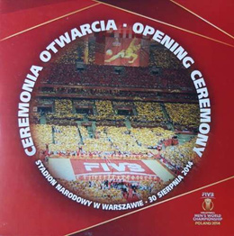 Płyta DVD Ceremonia Otwarcia Mistrzostw Świata w siatkówce mężczyzn FIVB Stadion Narodowy Warszawa 30.08.2014