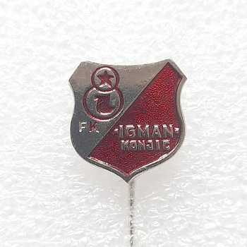 Odznaka FK Igman Konjic herb (Bośnia, lakier)