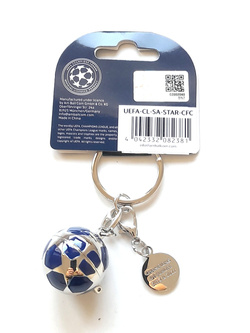 Brelok Chelsea Londyn zwycięzca Ligi Mistrzów 2012 i 2021 piłka 3D z miniaturą trofeum (produkt oficjalny)