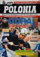 Program Polonia Warszawa - Odra Wodzisław Śląski Puchar Ligi (05.04.2000)