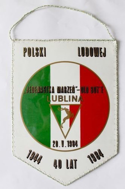 Proporczyk Mecz Jedenastka Marzeń Lublina - Old Boy'e Lublina z okazji 40 lat Polski Ludowej (1984)