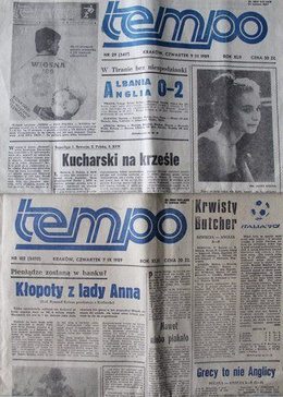 Gazeta Tempo nr 29 (09.03.1989) i 102 (07.09.1989)