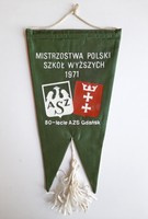 Proporczyk Mistrzostwa Polski Szkół Wyższych 1971. 50-lecie AZS Gdańsk