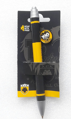 Odznaka i długopis 100 lat AEK Ateny 1924-2024 (produkt oficjalny)