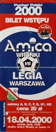 Amica Wronki - Legia Warszawa Puchar Polski (18.04.2000) 