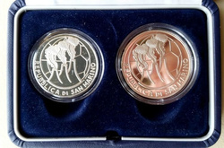 Srebrne monety Mistrzostwa Świata 2006 (San Marino) z certyfikatem