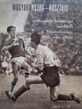 Program mecz towarzyski Węgry - Austria (28.10.1962)