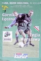 Program Górnik Łęczna - Legia Warszawa Orange Ekstraklasa (21.03.2004)