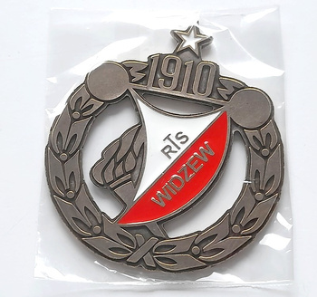 Magnes Widzew Łódź herb duży metalowy (produkt oficjalny)