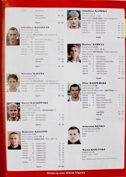 Alfabetyczny Album Ligowy Wiosna'99 (Biblioteczka Piłki Nożnej)