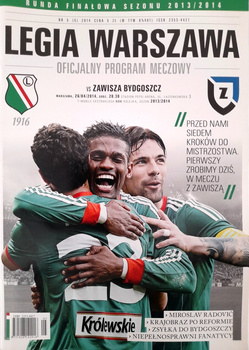 Program Legia Warszawa - Zawisza Bydgoszcz, T-Mobile Ekstraklasa (26.4.2014)