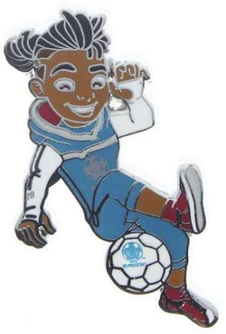 Zestaw w ramce 7 odznak logo i maskotka Euro 2020 (produkt oficjalny)