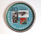 Pamiątkowa duża taca 40-lecie Krynickiego Towarzystwa Hokejowego 1928-1968