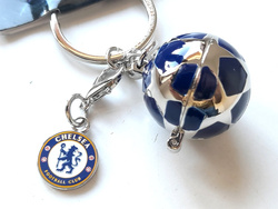 Brelok Chelsea Londyn zwycięzca Ligi Mistrzów 2012 i 2021 piłka 3D z miniaturą trofeum (produkt oficjalny)