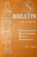 Biuletyn Stowarzyszenia Kolekcjonerów Odznak Sportowych "Agora" nr 2(22)/1992