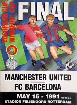 Program Finał Pucharu Zdobywców Pucharów Manchester United - FC Barcelona (15.5.1991)