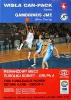 Program Wisła Can-Pack Kraków - Gambrinus JME Brno Euroliga kobiet (06.01.2005)