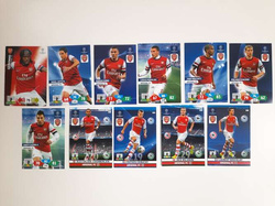 Karty piłkarze Arsenal Londyn 11 sztuk (Liga Mistrzów 2012-2015 Panini)