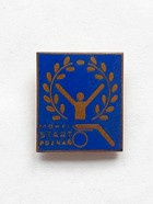 Odznaka MOKFIS Start Poznań (PRL, emalia)