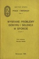 Wybrane problemy doboru i selekcji w sporcie. Część I