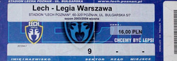 Bilet Lech Poznań - Legia Warszawa I liga (03.04.2004)