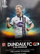 Program mecz Dundalk FC - AZ Alkmaar, Liga Europy (24.11.2016)