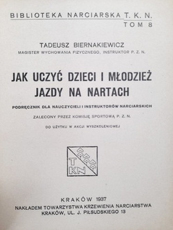 Jak uczyć dzieci i młodzież jazdy na nartach (1937)
