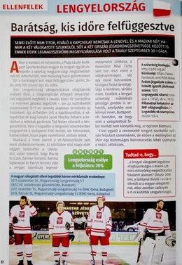 Miesięcznik Hokej na lodzie (Węgry) Skarb Kibica MŚ 2018