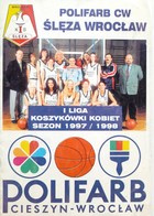 Informator Ślęza Wrocław. I liga koszykówki kobiet sezon 1997-1998