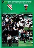 Program Legia Warszawa - Pogoń Szczecin I liga (07.09.2001)