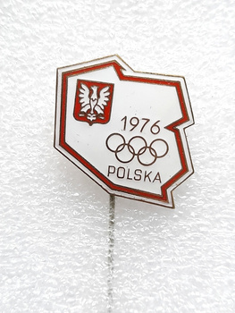 Odznaka Reprezentacja Polski Igrzyska Olimpijskie 1976 (PRL, emalia)