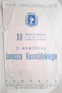 Program XII Międzynarodowe Zawody Lekkoatletyczne o Memoriał Janusza Kusocińskiego (1966)