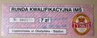 Bilet Runda Kwalifikacyjna Indywidualnych Mistrzostw Świata na żużlu (Częstochowa 04.05.1997)