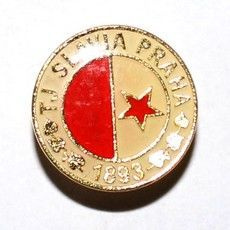 Odznaka TJ Slavia Praga herb (lakier)