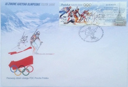 Koperta FDC ze stemplem XX Zimowe Igrzyska Olimpijskie Turyn 2006