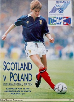 Program Szkocja - Polska mecz towarzyski (19.05.1990)
