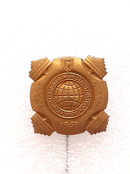 Odznaka Mistrzostwa Świata i Europy w podnoszeniu ciężarów Warszawa 1969