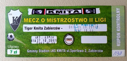 Bilet Kmita Zabierzów - ŁKS Łomża II liga (27.10.2007)
