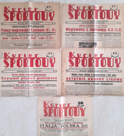  Kurjer Sportowy, Warszawa - 5 numerów (1933)